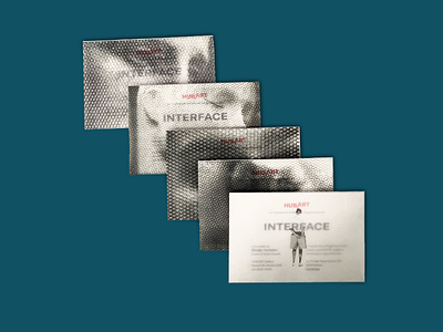 Invitation cards for the exhibit INTERFACE by Giorgio Tentolini
