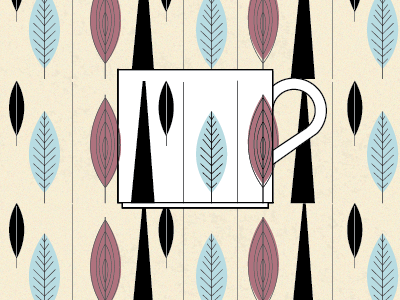 My cup of coffee coffee mid century pattern simplicity