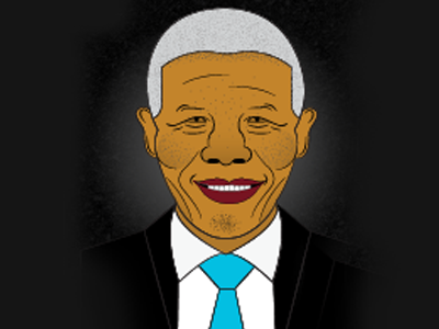 Human heroes designforgood humanheroes icons illustration nelsonmandela. portrait