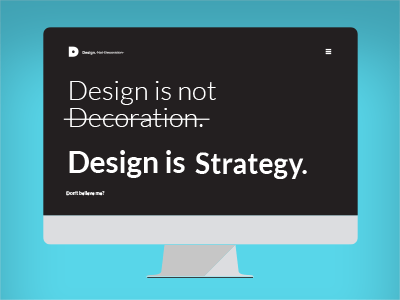 Design not Decoration design simplicity web