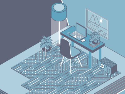 Isometic work in progress illustration infographic simple