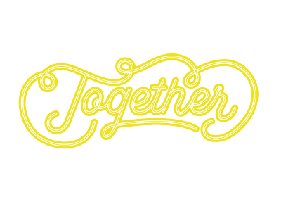 Together lettering type typography words