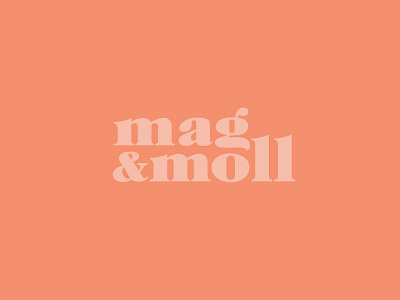 Mag & Moll letters logo logotype simple typemark