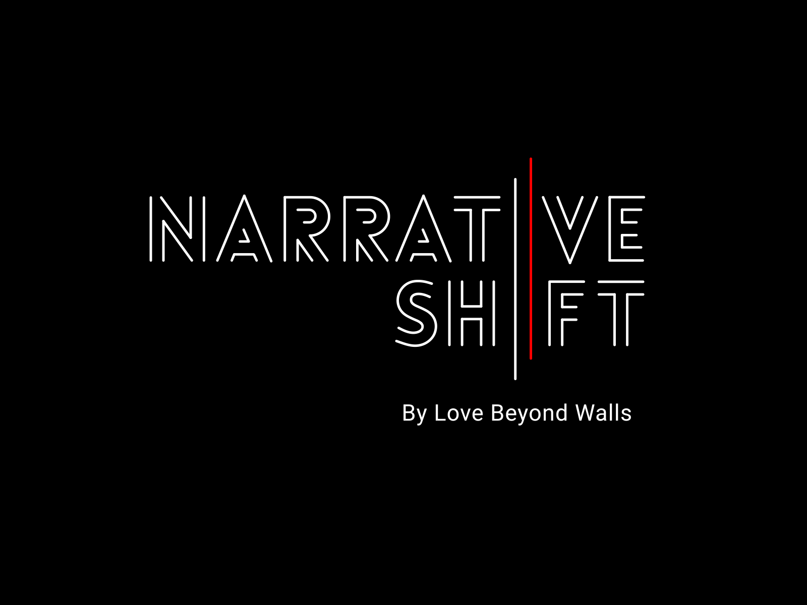 Narrative Shift blackandwhite lines logo logo animation spotcolor