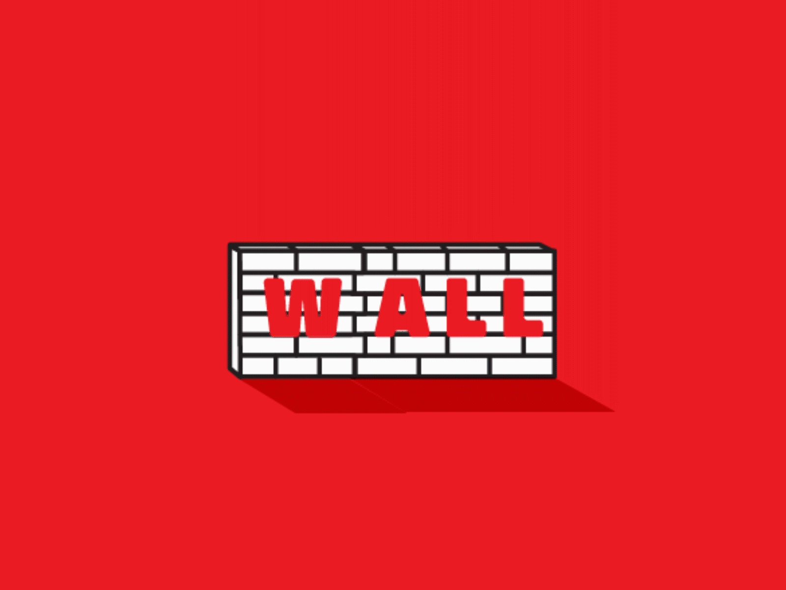 From wall to all animation gif gif animated illustrator immigration red simple social impact wall