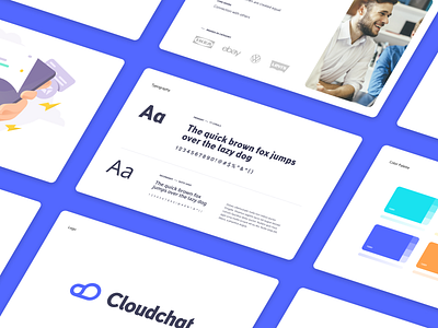Cloudchat Branding animation app art clean design flat icon iconography illustration layout minimal minimalistic type typography web website