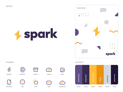 Spark Branding app art clean design flat icon iconography illustration layout minimal minimalistic type typography web website