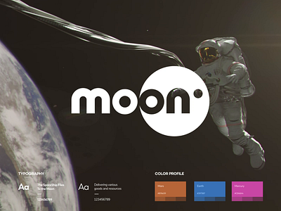 Moon Branding Concept animation app art clean design flat icon iconography illustration layout minimal minimalistic type typography web website