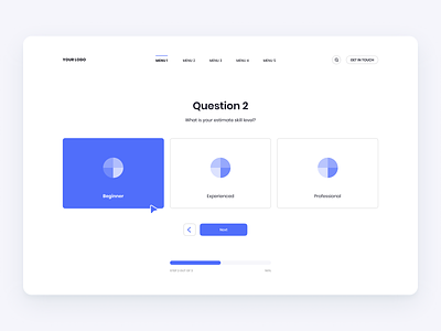 Minimal Onboarding / Questionnaire app art clean design flat icon iconography illustration layout minimal minimalistic type typography web website