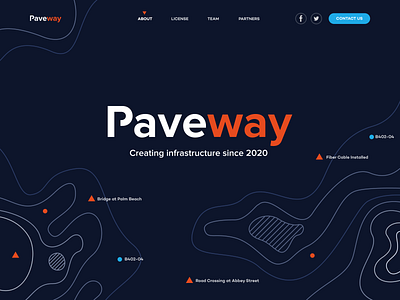 Paveway Infrastructure app art clean design flat icon iconography illustration layout minimal minimalistic type typography web website