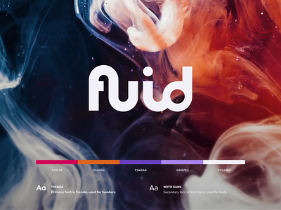Fluid Logo app art clean design flat icon iconography illustration layout minimal minimalistic type typography web website
