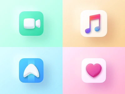 Apple Icons app art clean design flat icon iconography illustration layout minimal minimalistic type typography web website