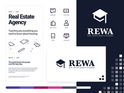 Rewa Brand Splash app art clean creative design flat icon iconography illustration layout minimal minimalistic type typography web website