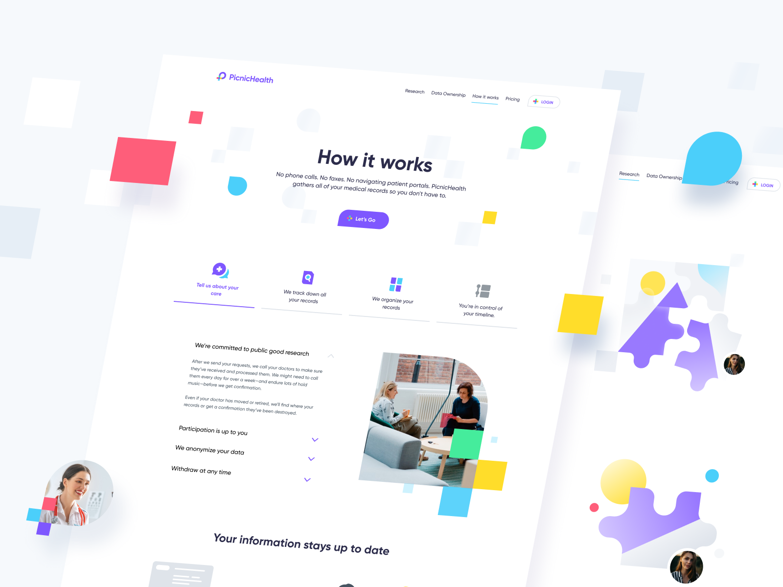 PicnicHealth site by Stian on Dribbble