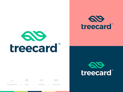 TreeCard app branding clean creative design illustration logo minimal minimalistic typography web