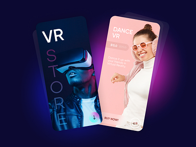 VR Store app branding clean design illustration minimal minimalistic mobile mobile app typography web