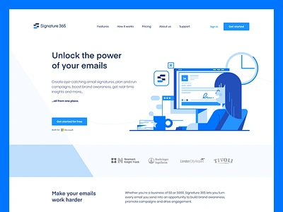 Signature 365 app blockchain blue branding clean crypto dark dashboard design email illustration logo minimal minimalistic typography ui ux web website white