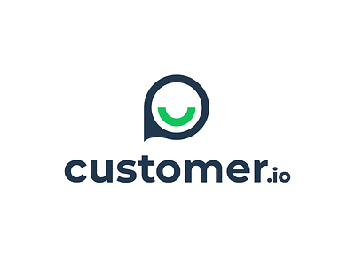 Customer.io Logo Reveal animation app black branding clean customer design flat gif green logo minimalistic reveal typography ui ux white