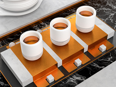 Tea 3d branding illustration tea