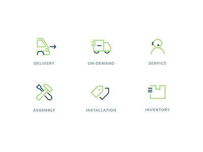 Pickup Icon app branding clean delivery delivery service design flat green icon icons illustration minimalistic service icons typography ui ux white