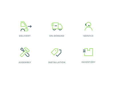Pickup Icon app branding clean delivery delivery service design flat green icon icons illustration minimalistic service icons typography ui ux white