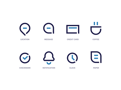 Office Icons black blue brand branding branding design clean design icon iconography illustration logo minimal minimalistic modern office web