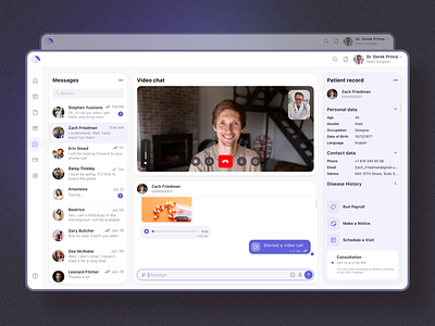 Chats - Patient Management dashboard healthcare ui