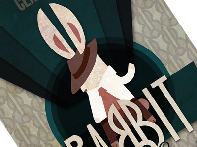 Rabbit Speakeasy Flier 4 collage digital illustration