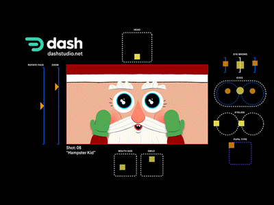 Santa Rig christmas dash expression face joysticks rig santa sliders