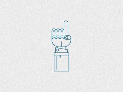 The Number One hand icon illustration