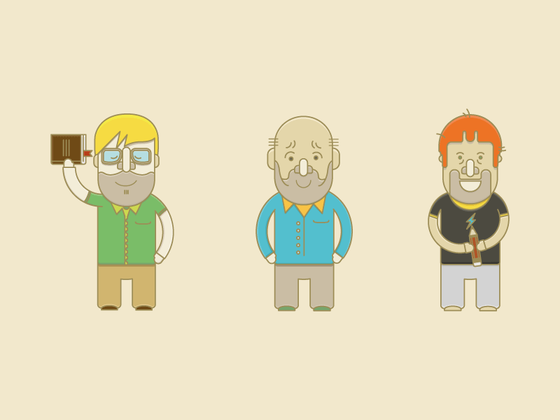 Different People animation characters illustration website