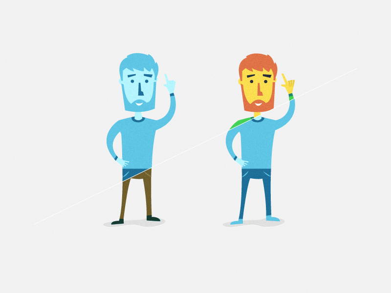 The Blue and Color Man blue character color illustration man