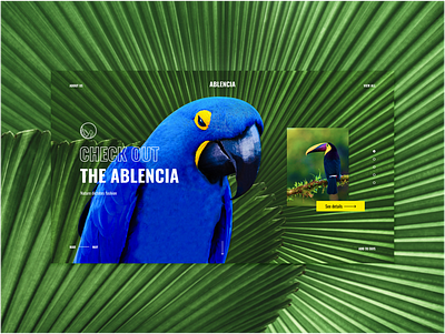 Ablencia Shot app branding design green parrot tropical ui ux web webdesign website