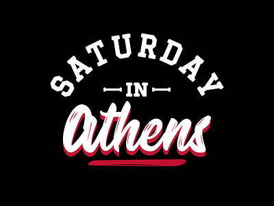 Saturday in Athens T-Shirt Design for Seven Six Apparel athens bulldogs dawgs football ga uga