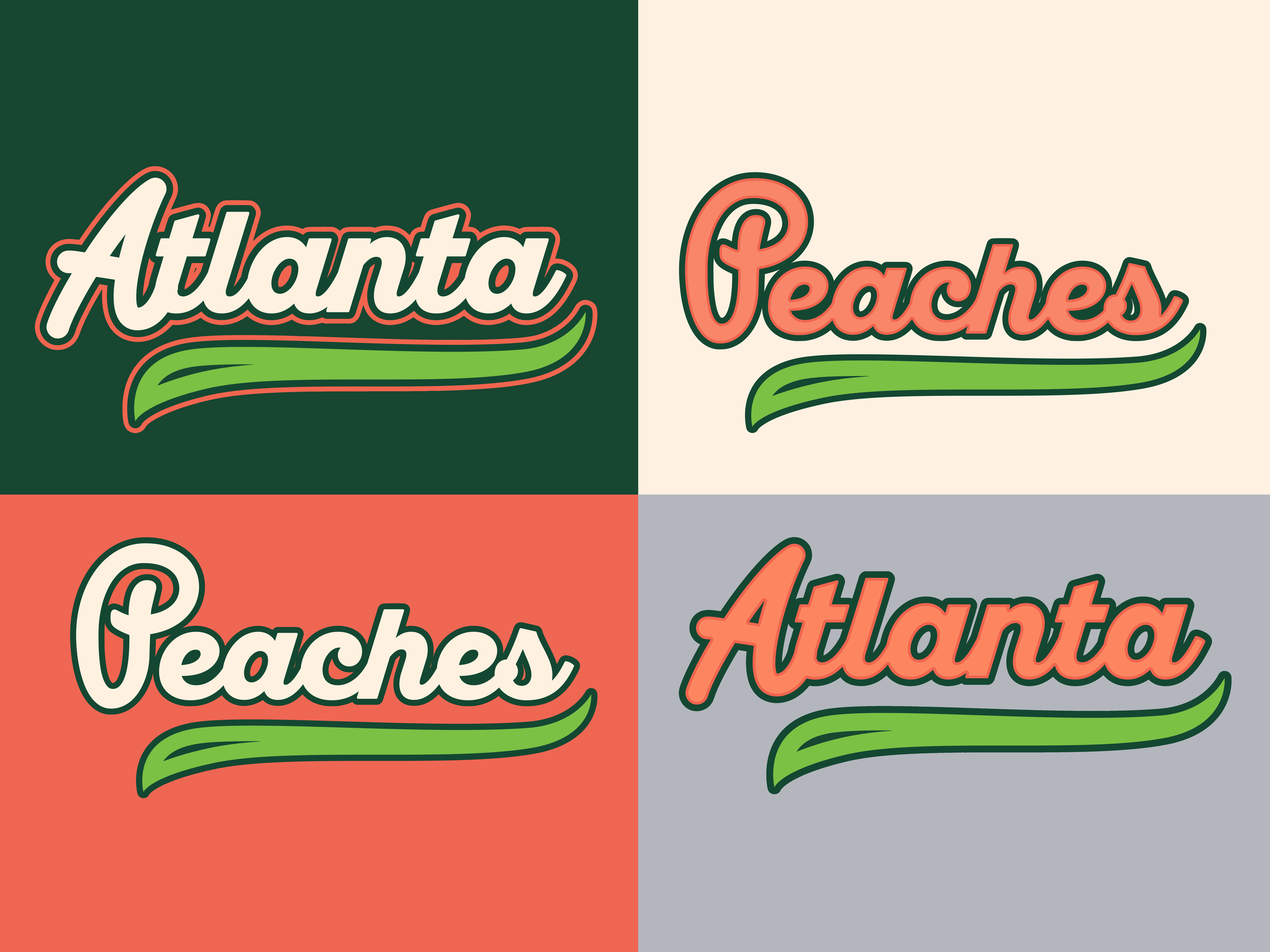 Atlanta Peaches Baseball Concept by Hunter Jones on Dribbble
