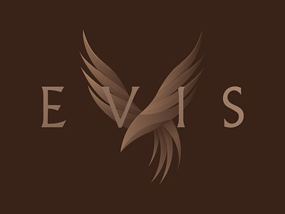 Evis UAE - Logo redesign bevel bird eagle uae