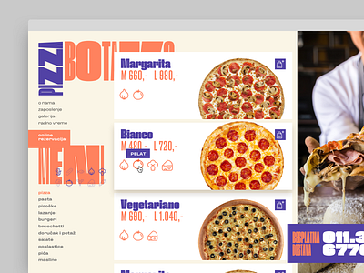 pizzeria website menu