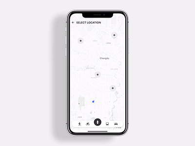 Navigation app app clean design iphonex location map navigation ue ui ux