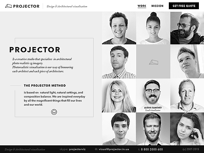 Omega Render | Team about architecture design modern oniverse portfolio ui ux visualization web
