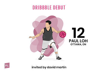 Dribbble Debut! basketball debut debut shot design hello illustration player vector