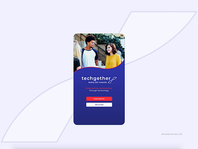 Techgether - Motion Design animation community csr design mobile app mobile ui motion design techgether ui ux