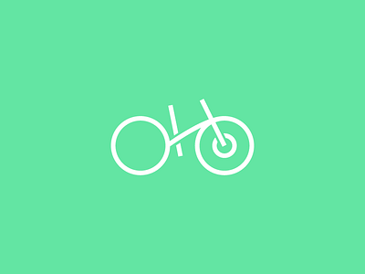 Bike Logo. aquamarine bike bikes design flat green logo minimal modern motor simple