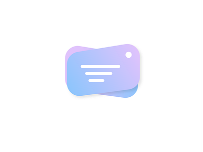 Messages Logo. app chat minimal concept gradient icon logo messages simple text ui