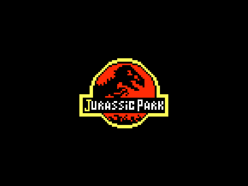 Pixel art "Jurassic Park" animation dinosaur game jurassic park loading photoshop pixel pixel art