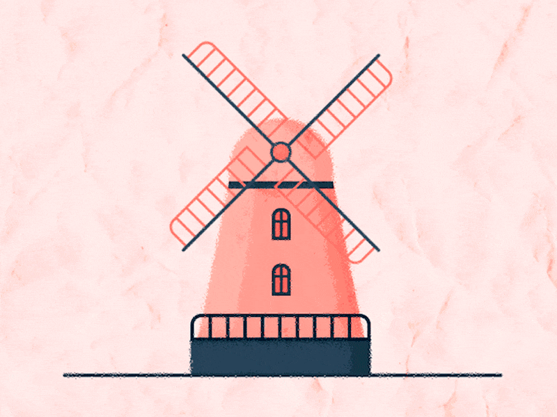 Windmill after effects paper pink wind windmill