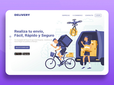 Delivery design flat illustration vector web