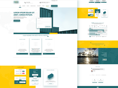 Logistics Website cargo container homepage incoterms landing logistic logistics port ship shipping website