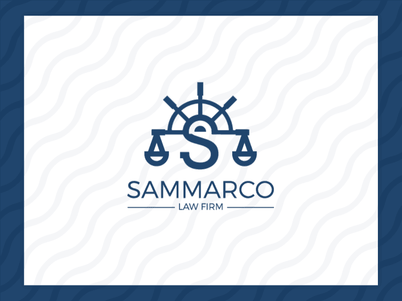 Sammarco Logo Animation animation branding law lawyer logo motion motion graphics nautic nautical ruddle scale