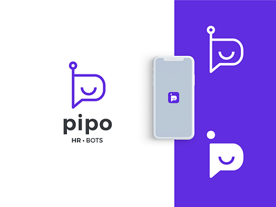 Pipo HR Bots bot branding chatbot hr human resources logo