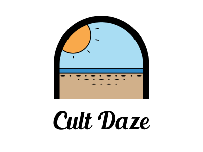 Cult Daze beach illustration sun thick lines